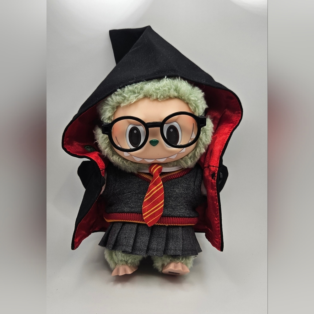 Labubu Harry Potter Adorable Black and Red Outfit. Doll Not Included.